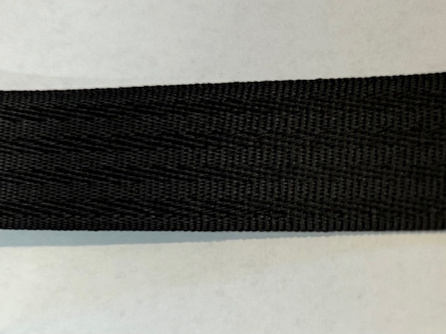 Poly Binding Tape 25mm Black Per Mtr